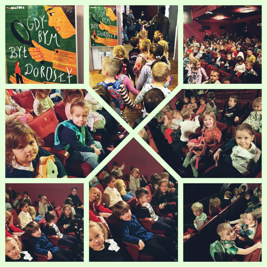 Grupa dzieci ogląda spektakl na widowni w teatrze Miniatura w Gdańsku.
#DostepnoscCyfrowa